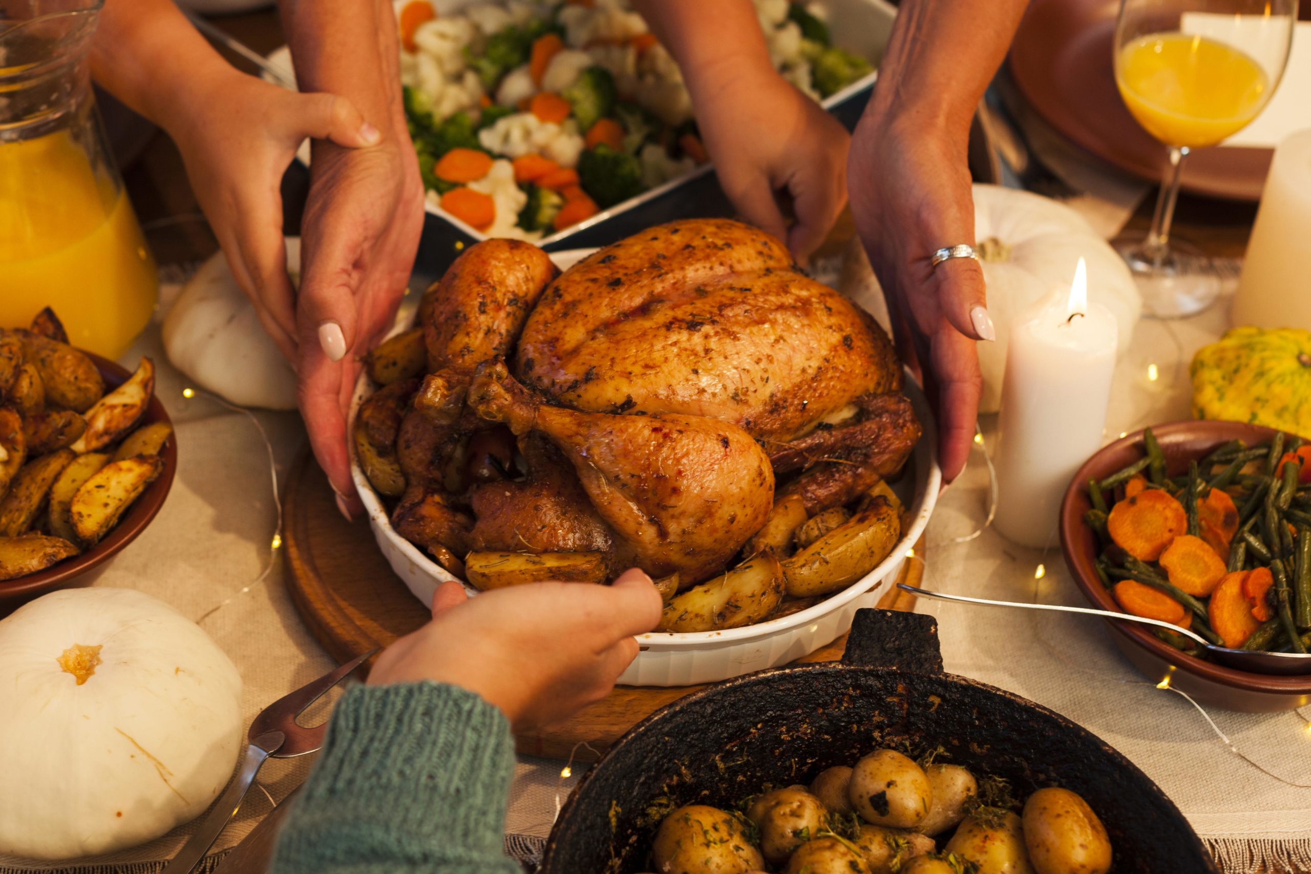close-up-hands-holding-turkey-plate