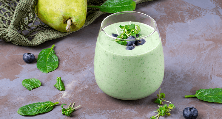 Matcha Pear Green Protein Smoothie Recipe